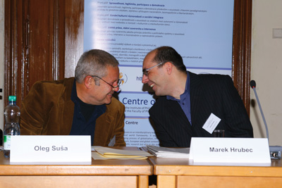 Oleg Suša a Marek Hrubec z Centra globálních studií