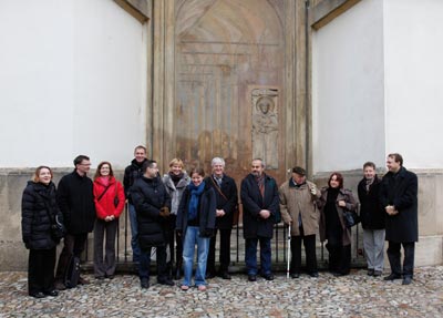 Účastníci workshopu Nástěnná malba v monastické architektuře, Břevnovský klášter