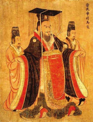 Yan Liben (čínský malíř, 600–673): Císař Wudi z dynastie Jin (265–289), část svitku Císaři a králové minulosti (Lidai diwang tujuan)